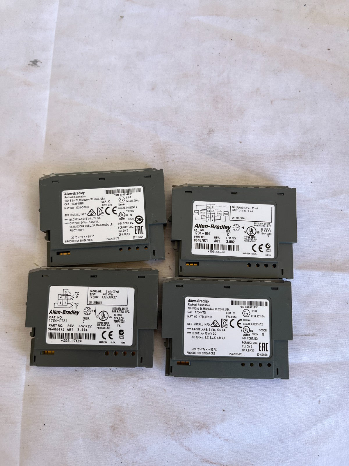 Allen-Bradley 1734-IT2I OB8 IB4 POINT I/O Module Bundle 4pcs Used Spares
