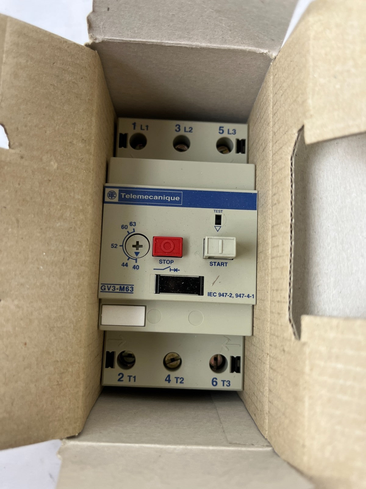Telemecanique GV3-M63 Motor Circuit Breaker 40-63A Manual Motor Starter New
