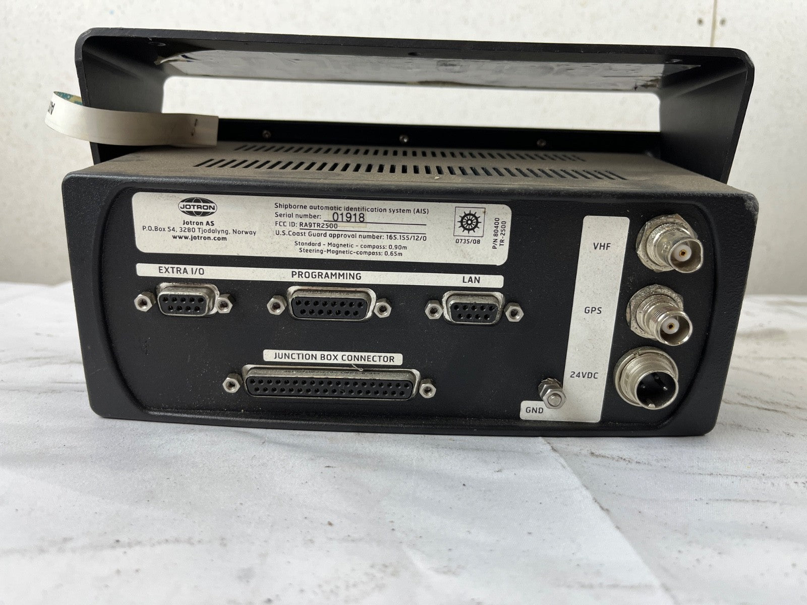 Jotron Tron UAIS TR-2500 AIS Transponder Shipborne Identification System Tested