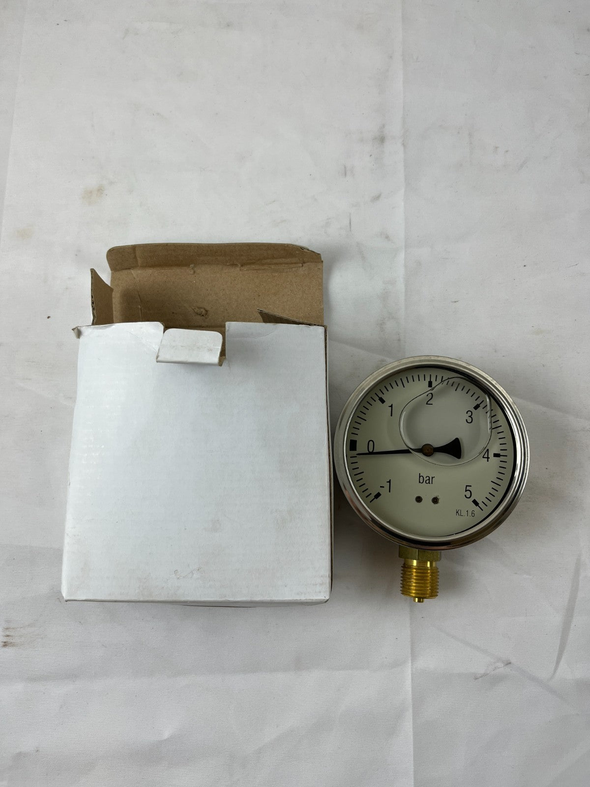 Pressure Gauge P1555L -1 To +5 Bar 4in Dial 1/2 BSP LM New In Box Spare Unit