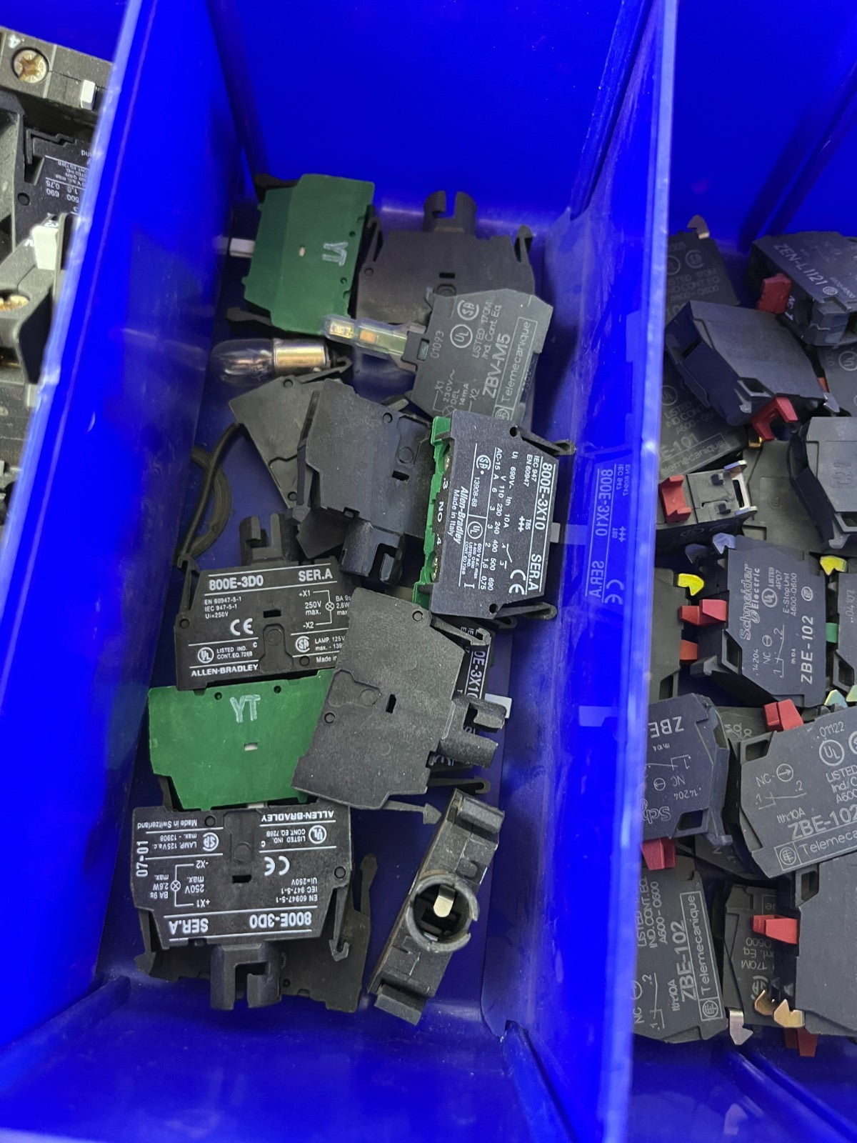 Telemecanique Schneider Contact Blocks Lamp Modules Pushbutton Parts Mixed Lot