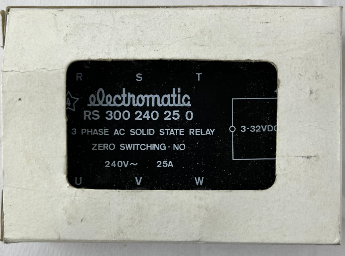 electromatic RS 300 240 25 0 Three Phase Solid State Relay SSR 25A 240V NEW NIB