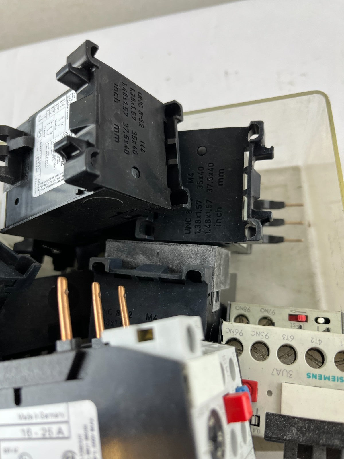 Siemens 3UA Series Thermal Overload Relay Mixed Lot, 16–25 A, Used Bundle Spares