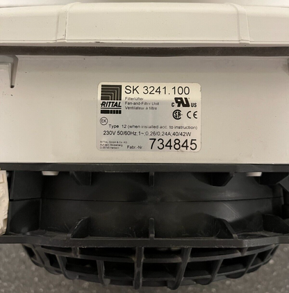 Rittal SK 3241.100 Fan Filter Unit with Integrated Fan - 26x26 cm - Lightly Used