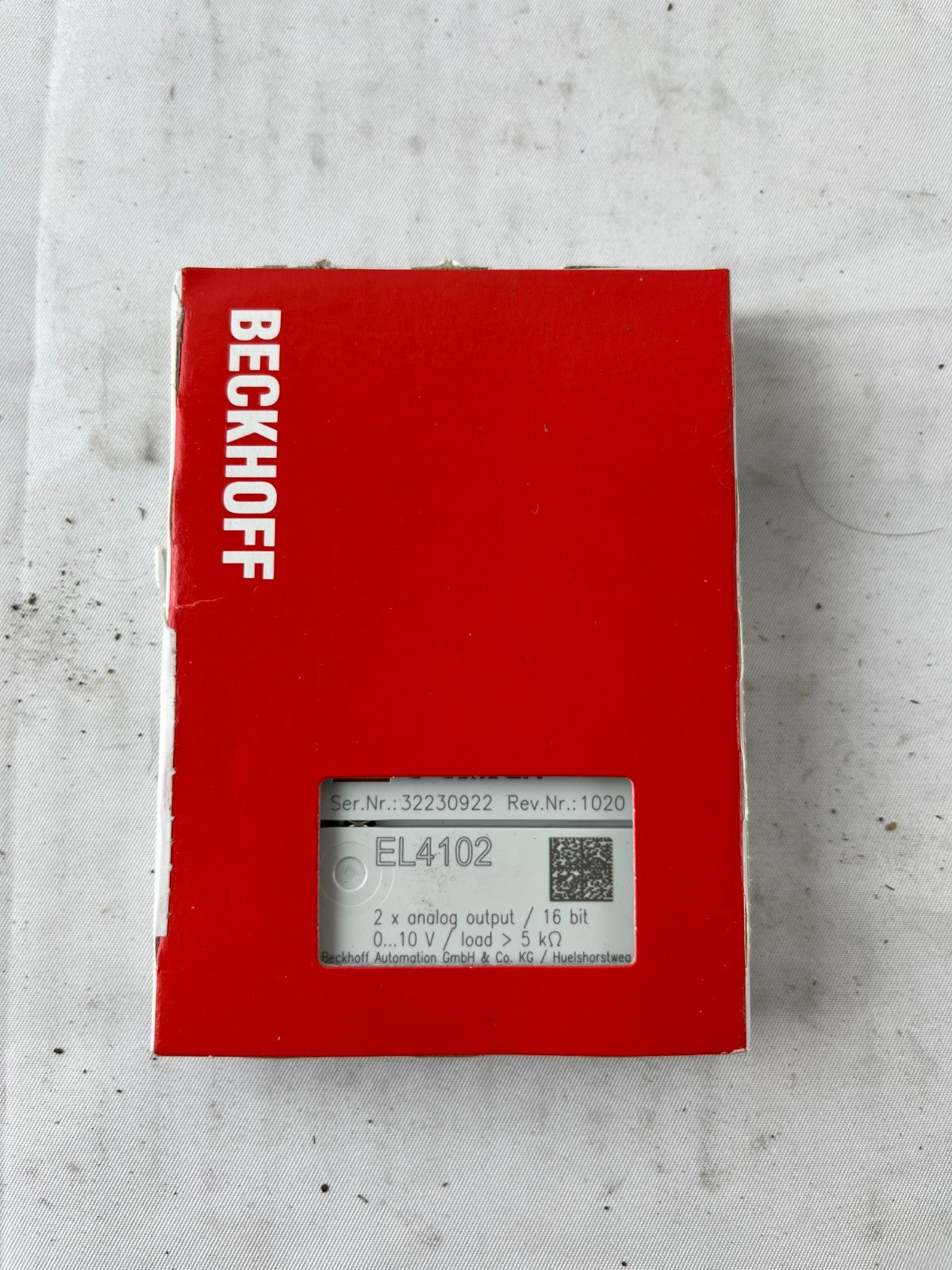 Beckhoff EL4102 EtherCAT Terminal 2‑Channel Analog Output 0–10V 16‑Bit New in Bo