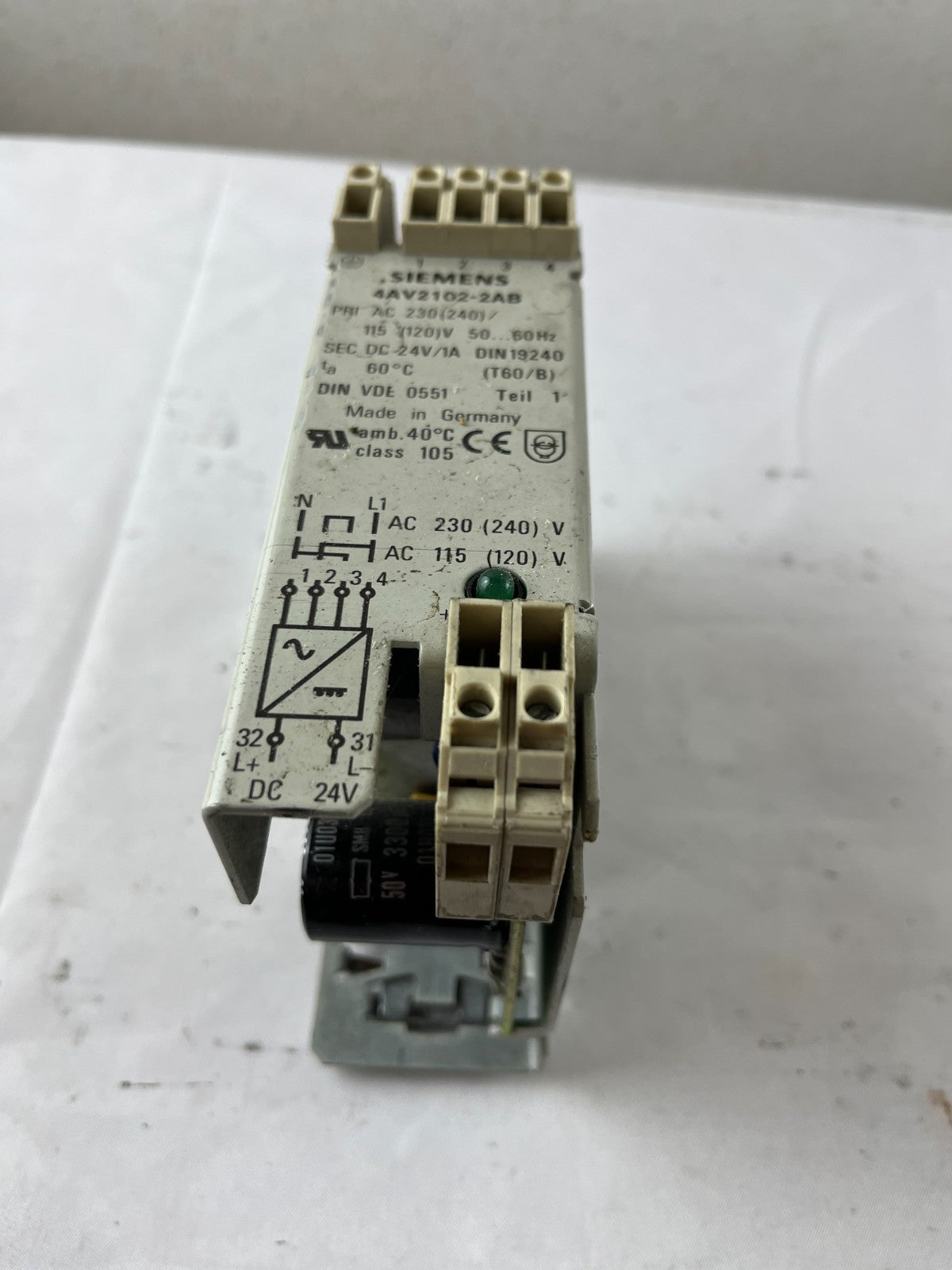 Siemens 4AV2102-2AB Power Supply 24V DC 1A 115/230V AC DIN Rail Used Spare Unit