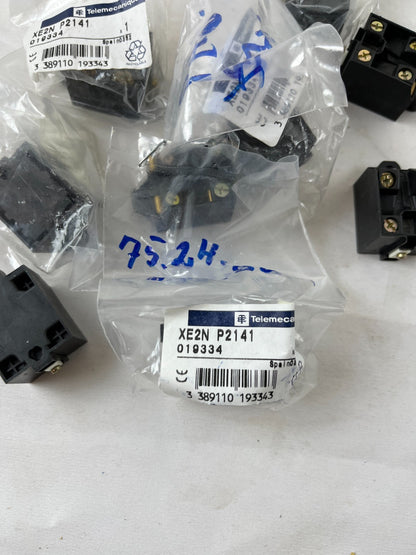 Telemecanique XE2N P2141 Contact Blocks Lot of 9 New Old Stock Industrial Switch
