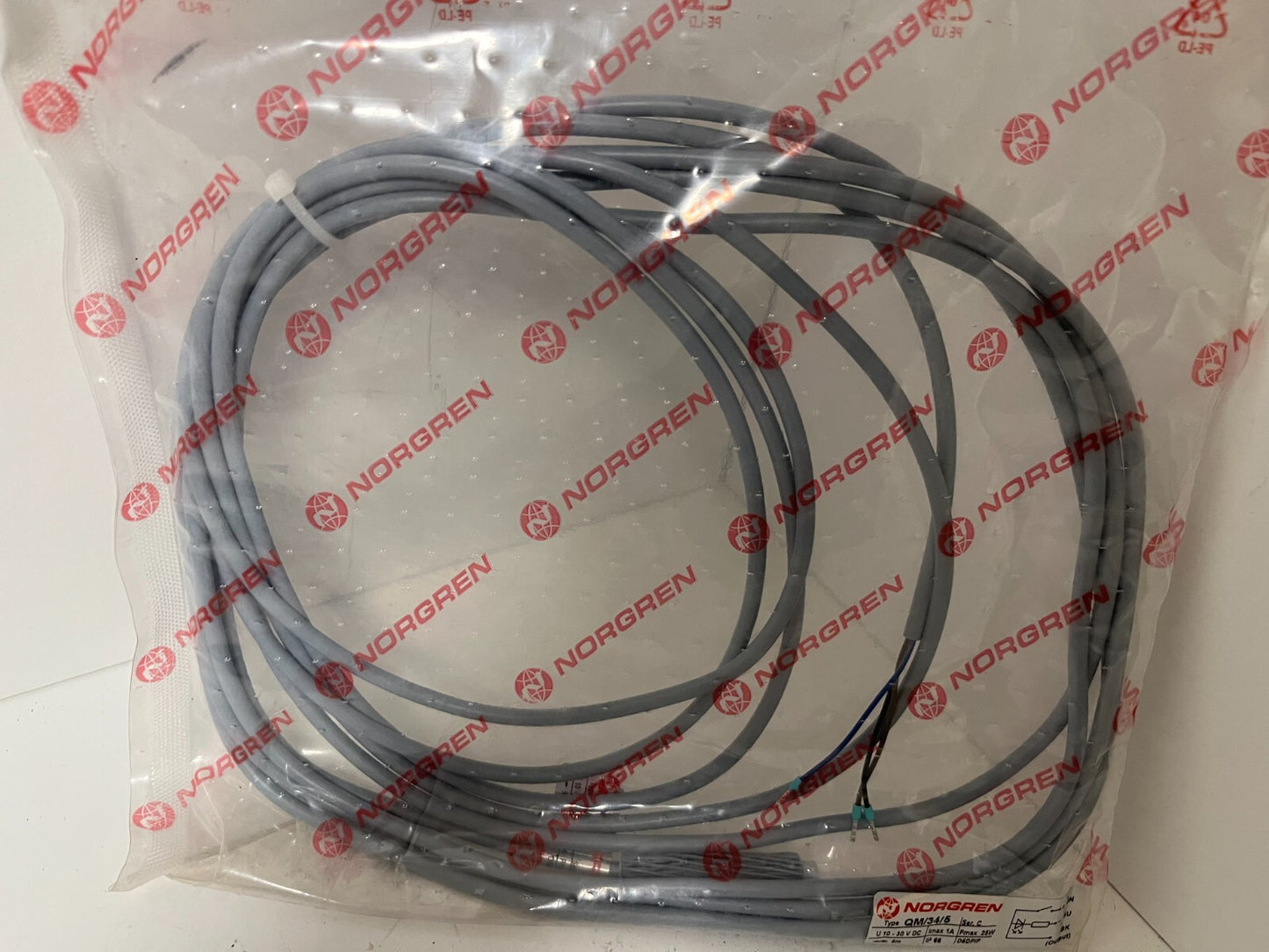 Norgren QM/34/5 Magnetic Reed Switch Sensor 5m Cable 10-30V DC IP68 New Sealed