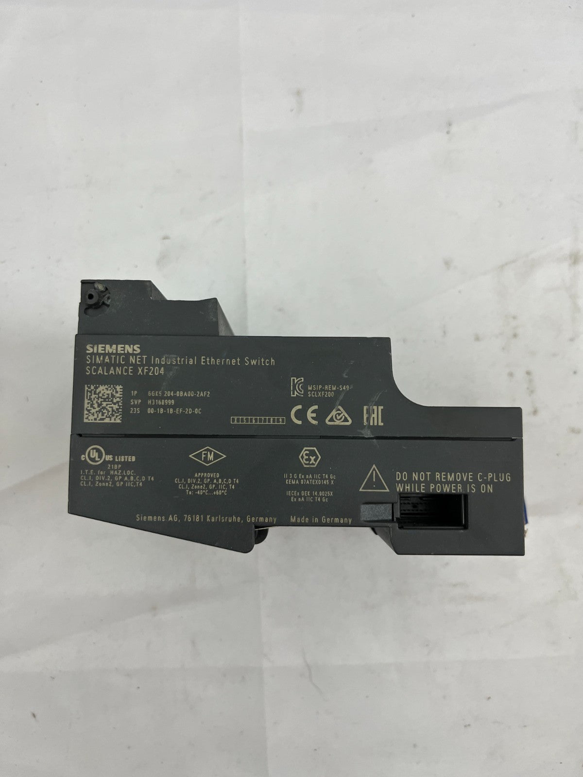 Siemens SCALANCE XF204 Industrial Ethernet Switch 6GK5204-0BA00-2AF2 Used