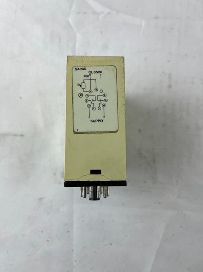 Electromatic SA240 220 Delay On Operate Timer 220VAC 0.15-3s CL3520 11-Pin LED