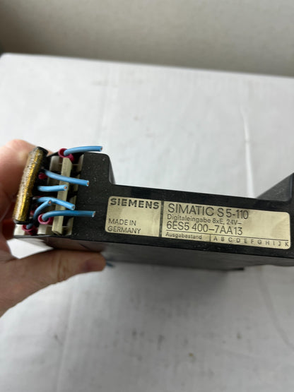 Siemens SIMATIC S5-110 6ES5 400-7AA13 Digital Input Module 8xE 24V DC Used