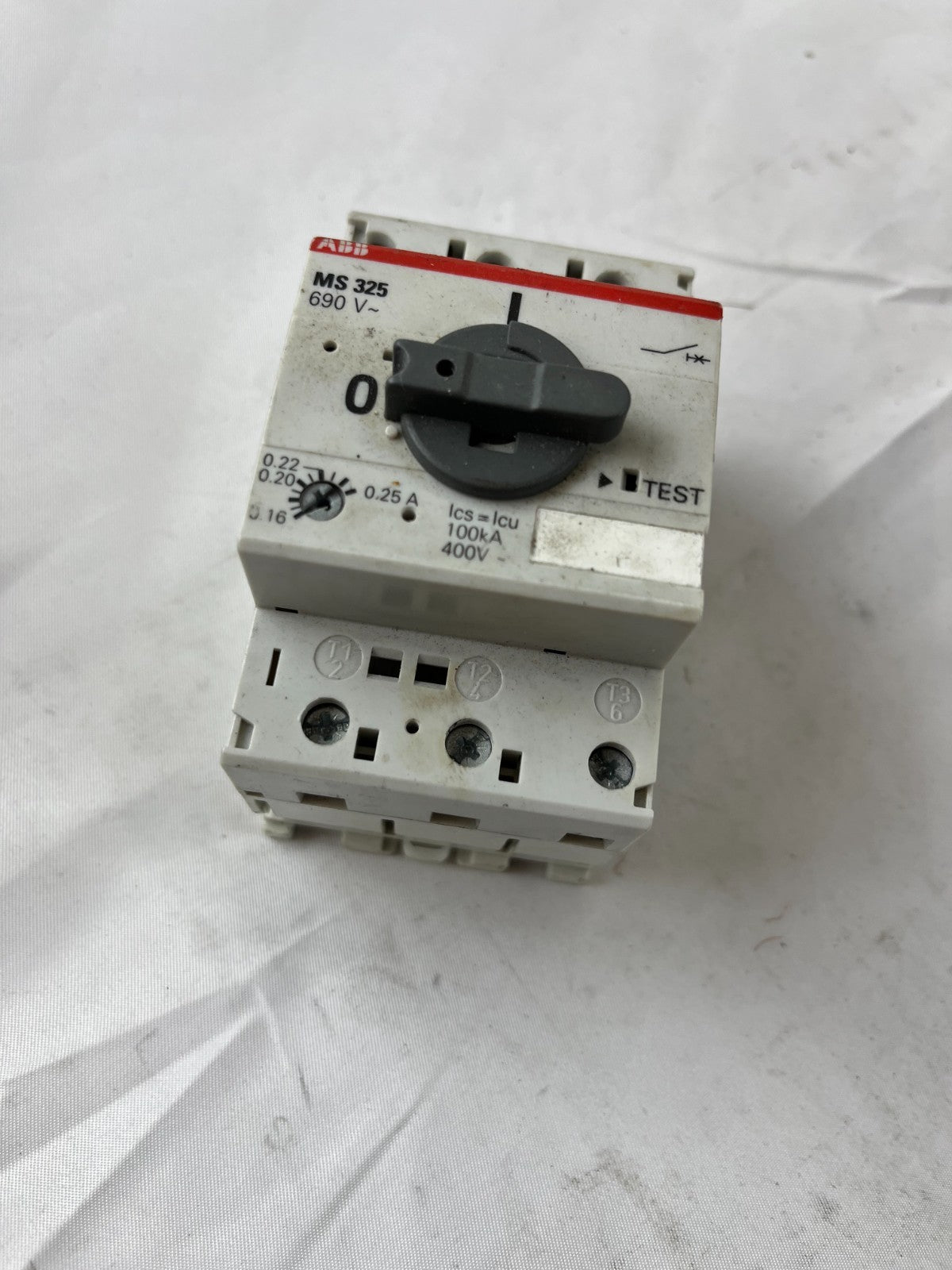 ABB MS325 Motor Protection Circuit Breaker 0.16-0.25A 690V Used Spare Unit