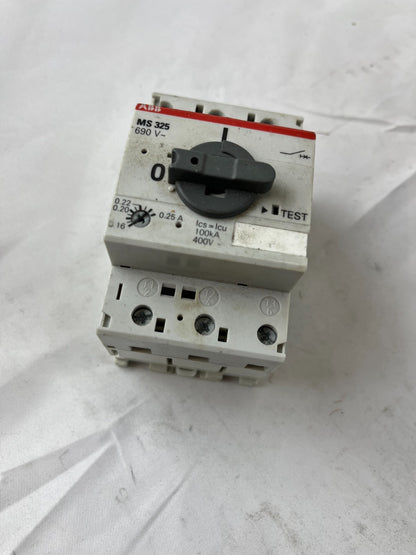 ABB MS325 Motor Protection Circuit Breaker 0.16-0.25A 690V Used Spare Unit