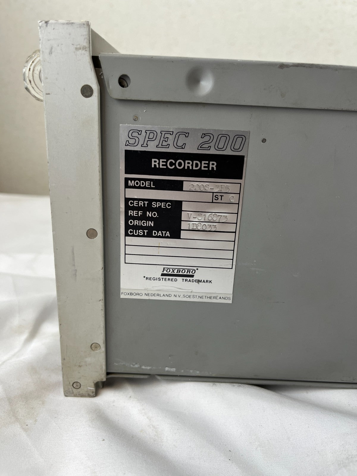Foxboro SPEC 200 Recorder 220S-3F5 Industrial Chart Recorder Flow Recorder Used