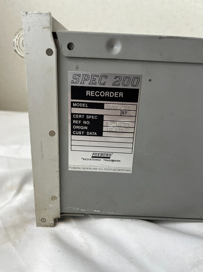Foxboro SPEC 200 Recorder 220S-3F5 Industrial Chart Recorder Flow Recorder Used