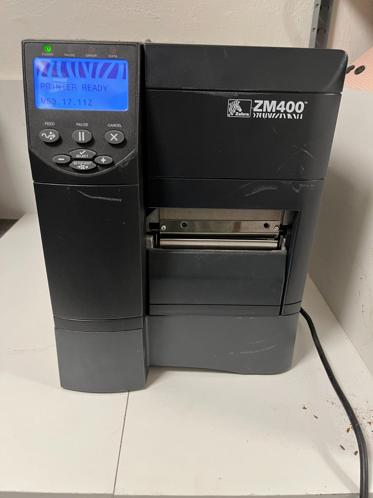 Zebra ZM400 200E-0100T Thermal Label Printer 203 DPI Working Order v53.17.11Z