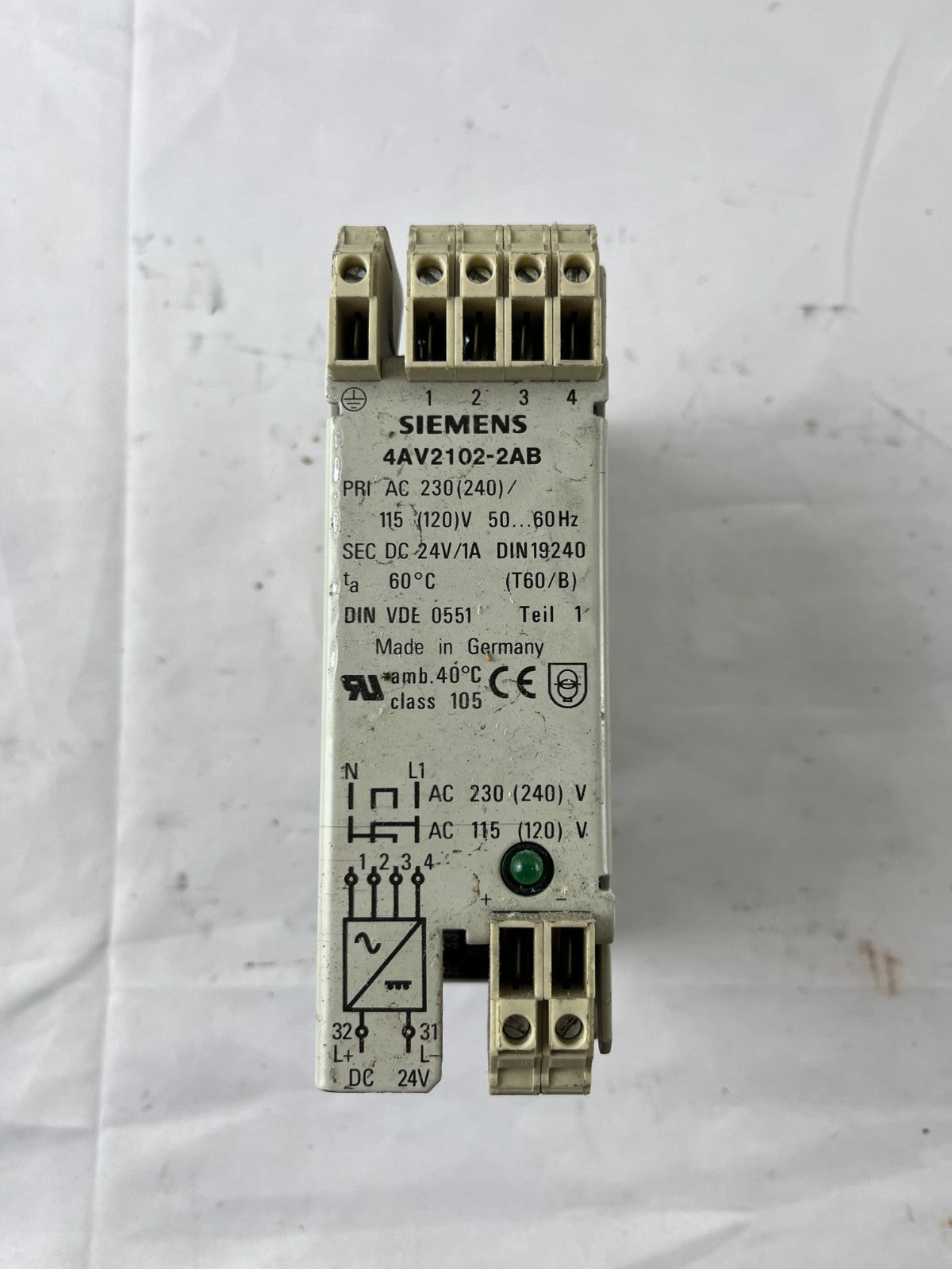 Siemens 4AV2102-2AB Power Supply 24V DC 1A 115/230V AC DIN Rail Used Spare Unit