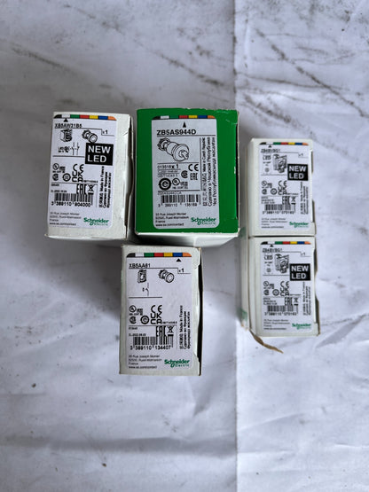 Schneider Harmony Xb5 Pilot Light And E‑Stop Heads New Led Lot Of 5x Units