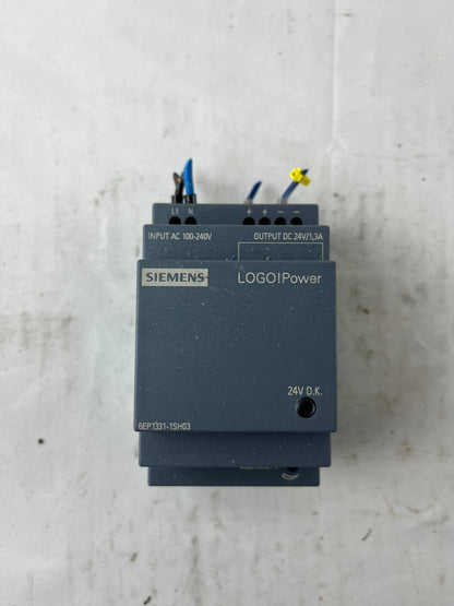 Siemens LOGO!Power 6EP1331-1SH03 24V DC 1.3A Power Supply 100-240V Used Spare