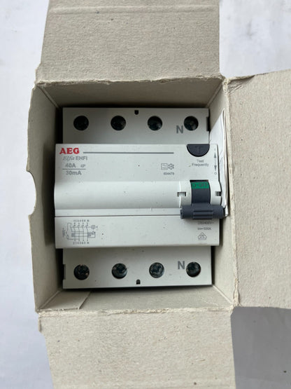 AEG EHFI 40/030-4 4P 40A 30mA RCD Residual Current Device New Spare Unit