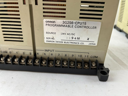 Omron SYSMAC S6 3G2S6‑CPU15 Programmable Controller 12–24 VDC In 8 Relay Out