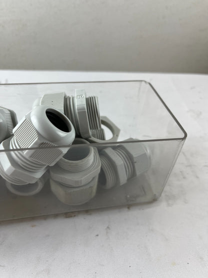M25x1.5 Cable Gland Bundle Grey Plastic IP Rated Used Lot Spare Parts