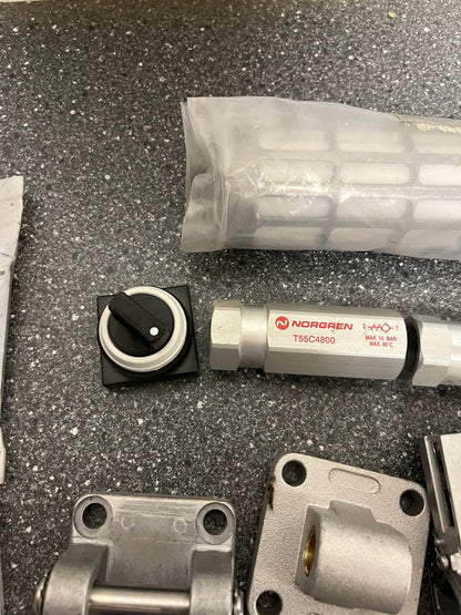 Industrial Pneumatic Components Lot – Norgren, Camozzi, Festo, Mixed New & Used