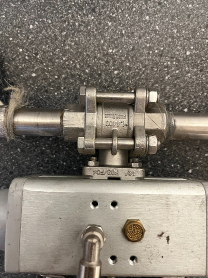 Festo Pneumatic Actuated Ball Valve Assemblies with 2x SRBC-C4 Sensor Boxes