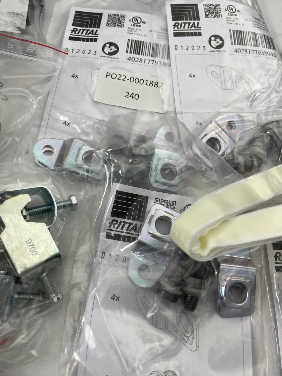 Rittal Enclosure Hardware Bundle New: Mounting Kits, Keyboard Tray, Brackets Etc
