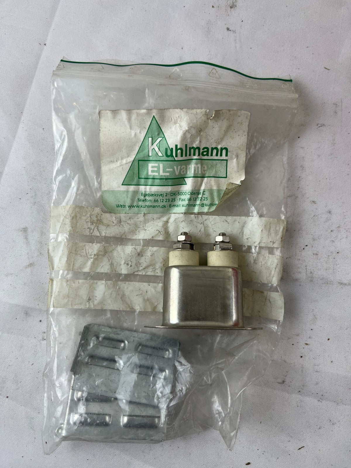 Kuhlmann EL-Varme Dual Terminal Heater Element Bracket Assembly New Old Stock