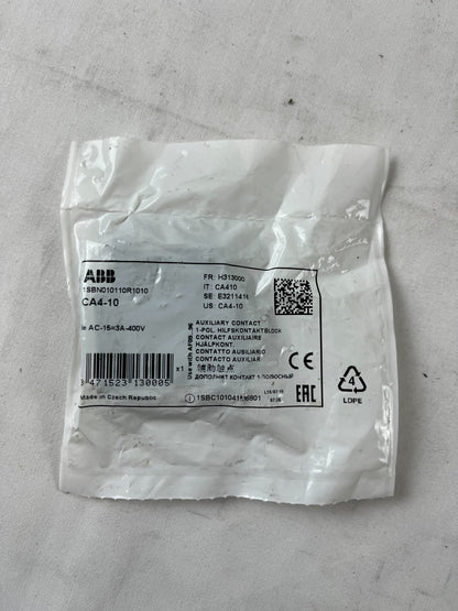 ABB CA4-10 Auxiliary Contact Block 1SBN010110R1010 1NO+1NC New Sealed Unit