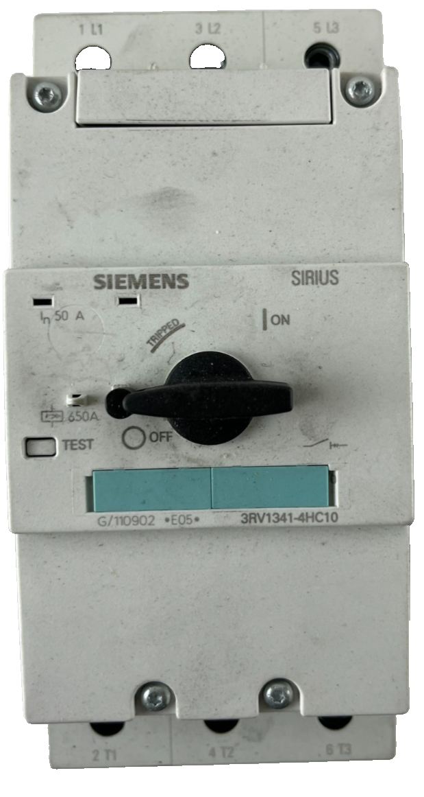 Siemens 3RV1341-4HC10 Sirius Motor Protection Circuit Breaker 50A S3 Used