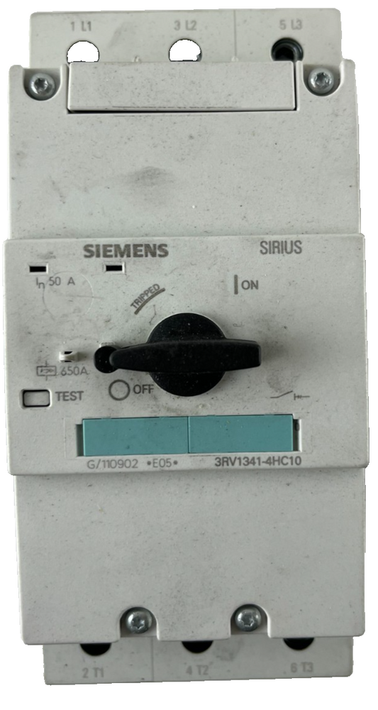 Siemens 3RV1341-4HC10 Sirius Motor Protection Circuit Breaker 50A S3 Used