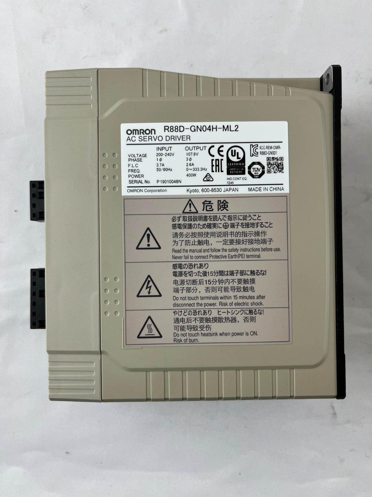 Omron R88D-GN04H-ML2 AC Servo Driver 400W 200-240V 1-Phase G-Series MECHATROLINK