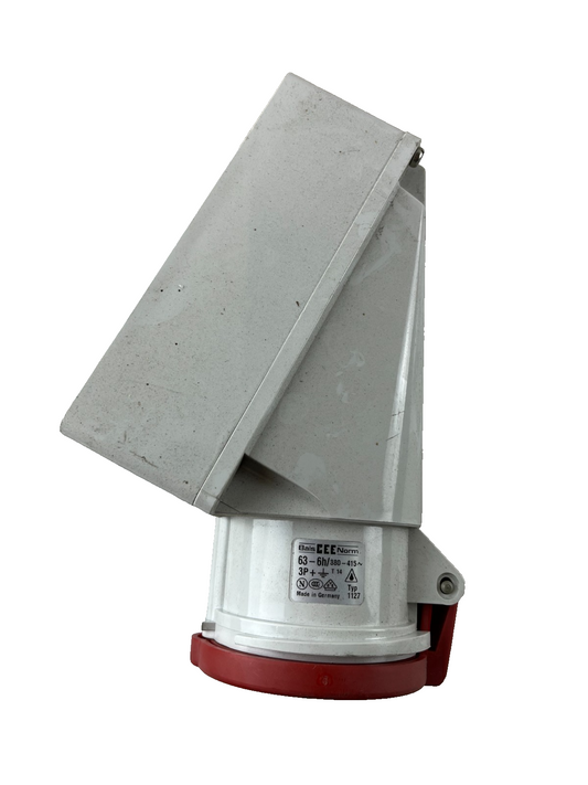 Bals 1127 CEE Norm 63A 3P+PE 6h 380–415V Wall Socket, Used Spare Part