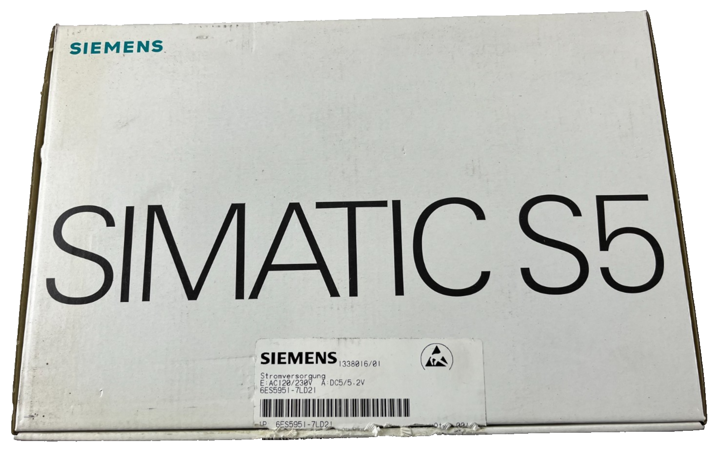 Siemens SIMATIC S5 PS 951 Power Supply 6ES5951-7LD21, 120/230V AC, 5 VDC 7/15 A