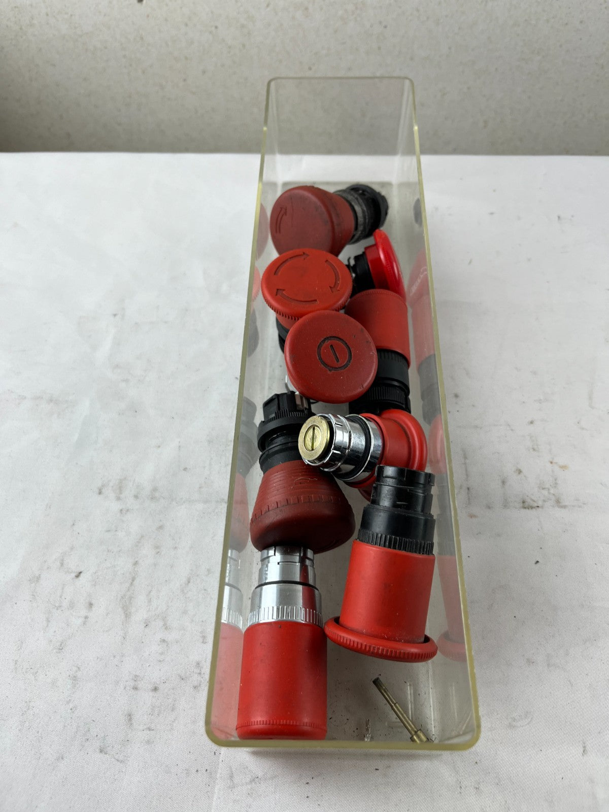 Industrial Emergency Stop Push Button Switches 22 Mm Red Mushroom Lot, Used