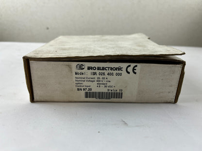 ERO Electronic ISR.025.400.000 Solid State Relay 25–52A 400Vac 4.5–35VDC New