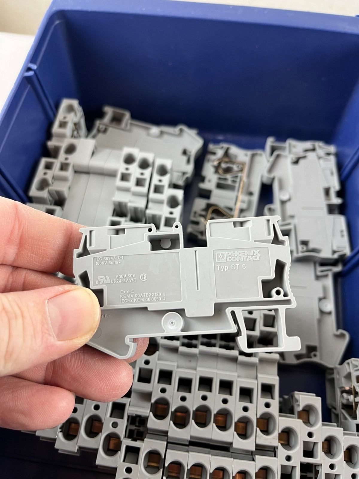 Phoenix Contact ST 6 Terminal Block Lot 1000V 41A Used Gray Spring ~40pc Bulk