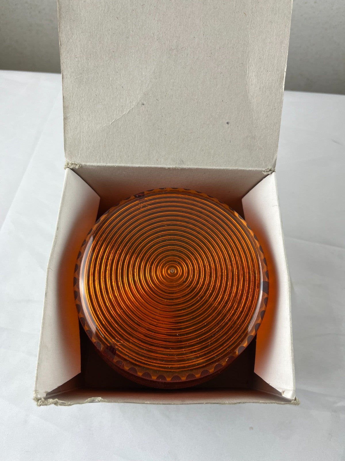 Auer FLG2 Xenon Strobe Beacon 10J 24V AC/DC IP65 Orange Lens Black Base New