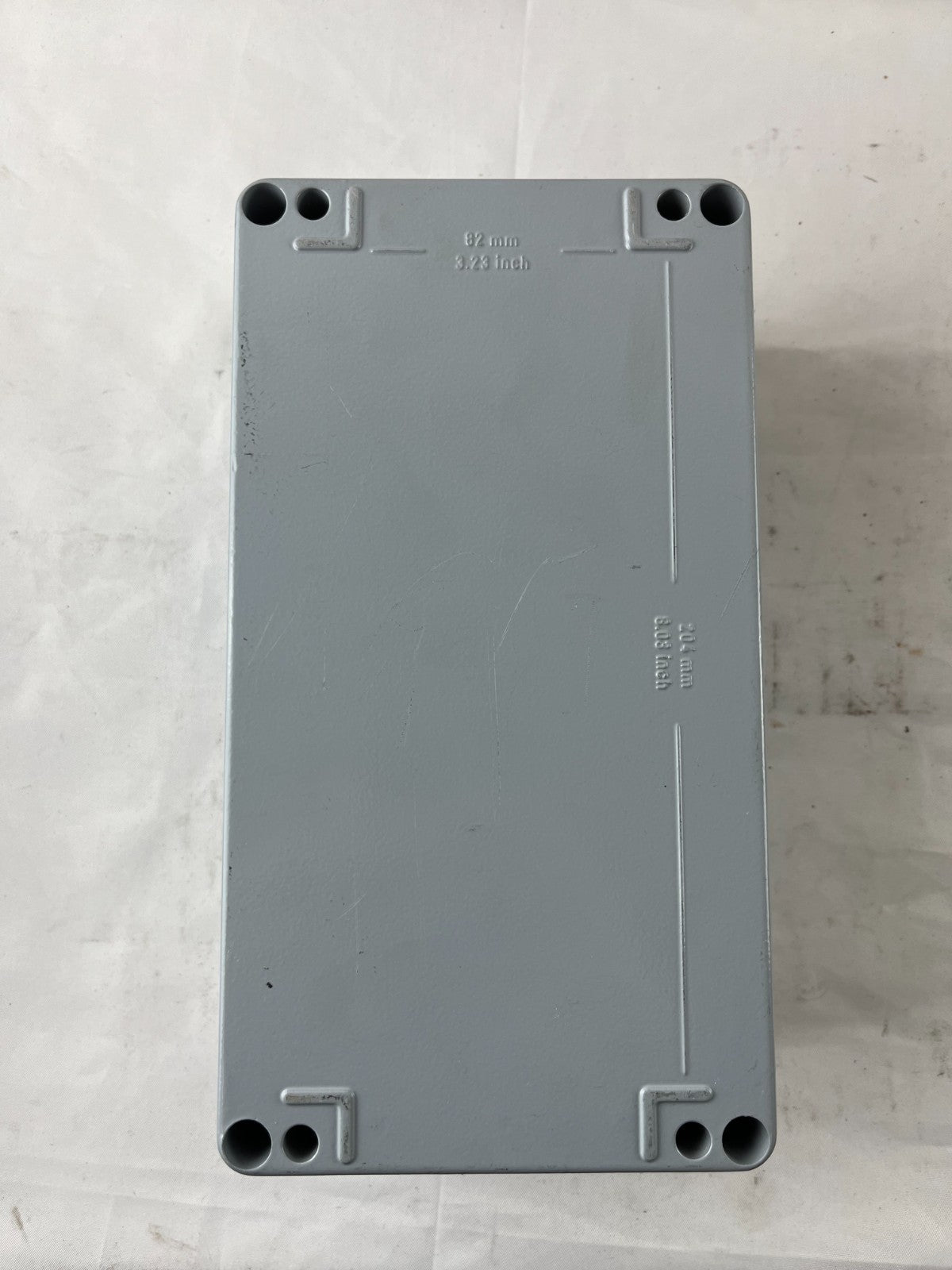 Industrial Enclosure 82x206mm Grey Junction Box Screw Lid  Spare Unit
