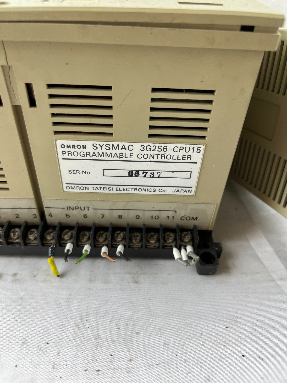 Omron SYSMAC S6 3G2S6-CPU15 Programmable Controller with I/O Module Used Spare