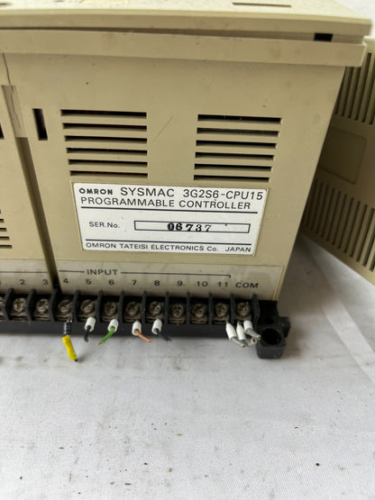 Omron SYSMAC S6 3G2S6-CPU15 Programmable Controller with I/O Module Used Spare