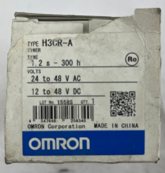 Omron H3CR-A Multifunction Timer 24–48VAC 12–48VDC 1.2s–300h DPDT New In Box