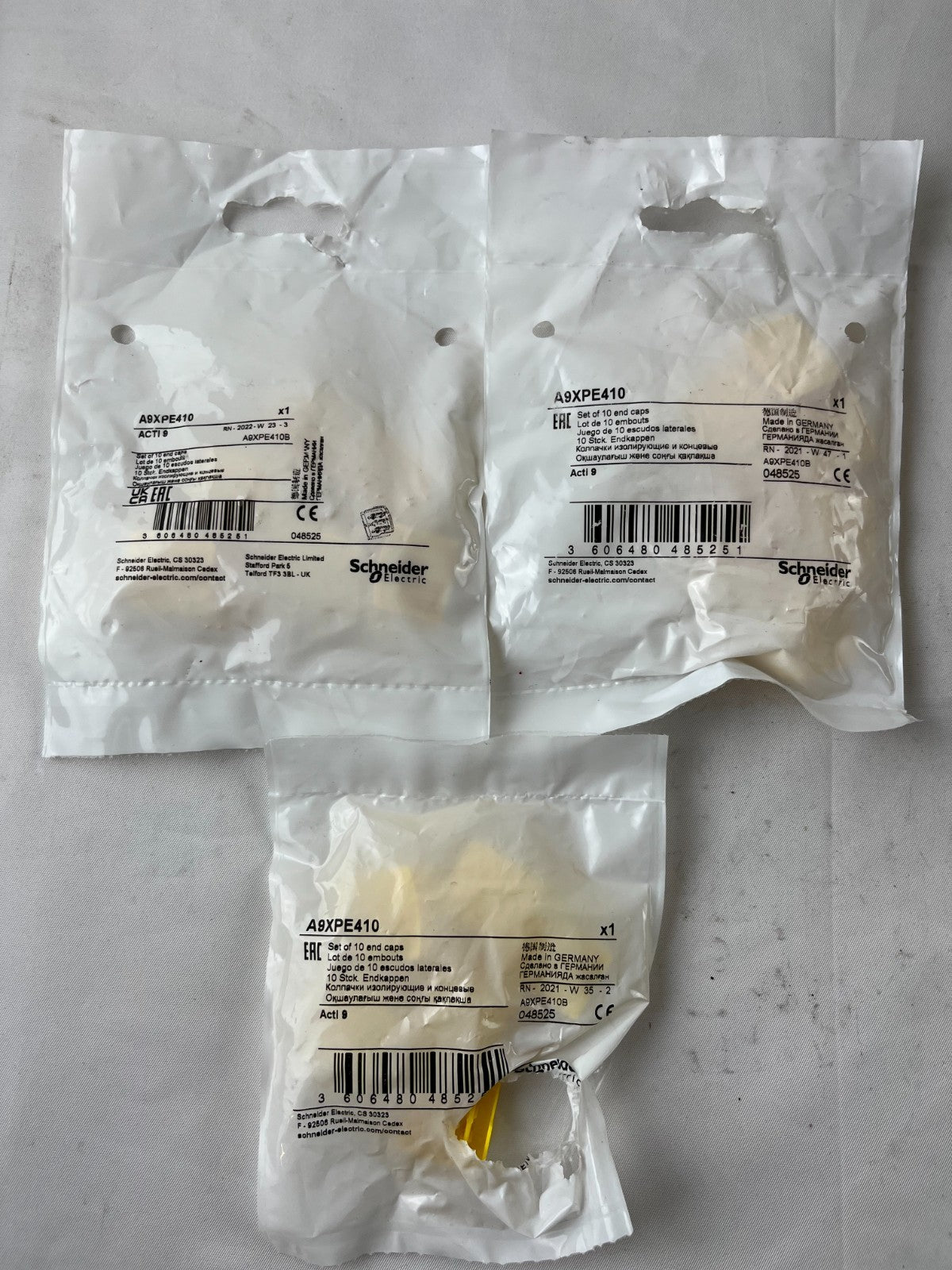 Schneider Electric A9XPE410 Acti 9 End Caps Lot of 25 New Unused Spare Part
