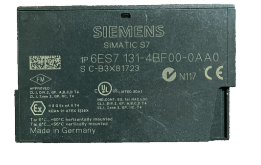 43x Siemens 6ES7 131-4BF00-0AA0 SIMATIC S7 8DI DC24V Digital Input Modules Used