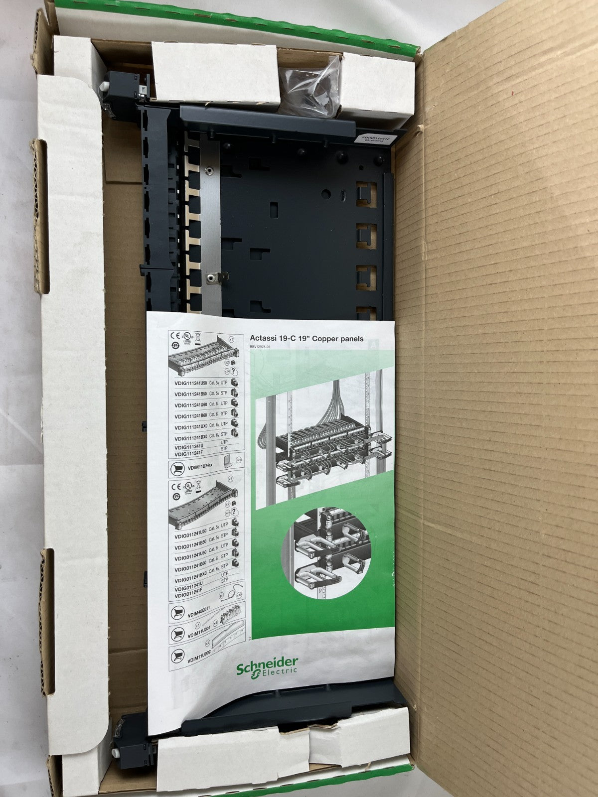 Schneider Electric Actassi 19-C Patch Panel Sliding 19" 1U 24 Port UTP Empty NEW