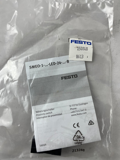 FESTO SMEO-1-LED-24V Proximity Sensor NEW Optical Block 24V LED 150848 Sealed