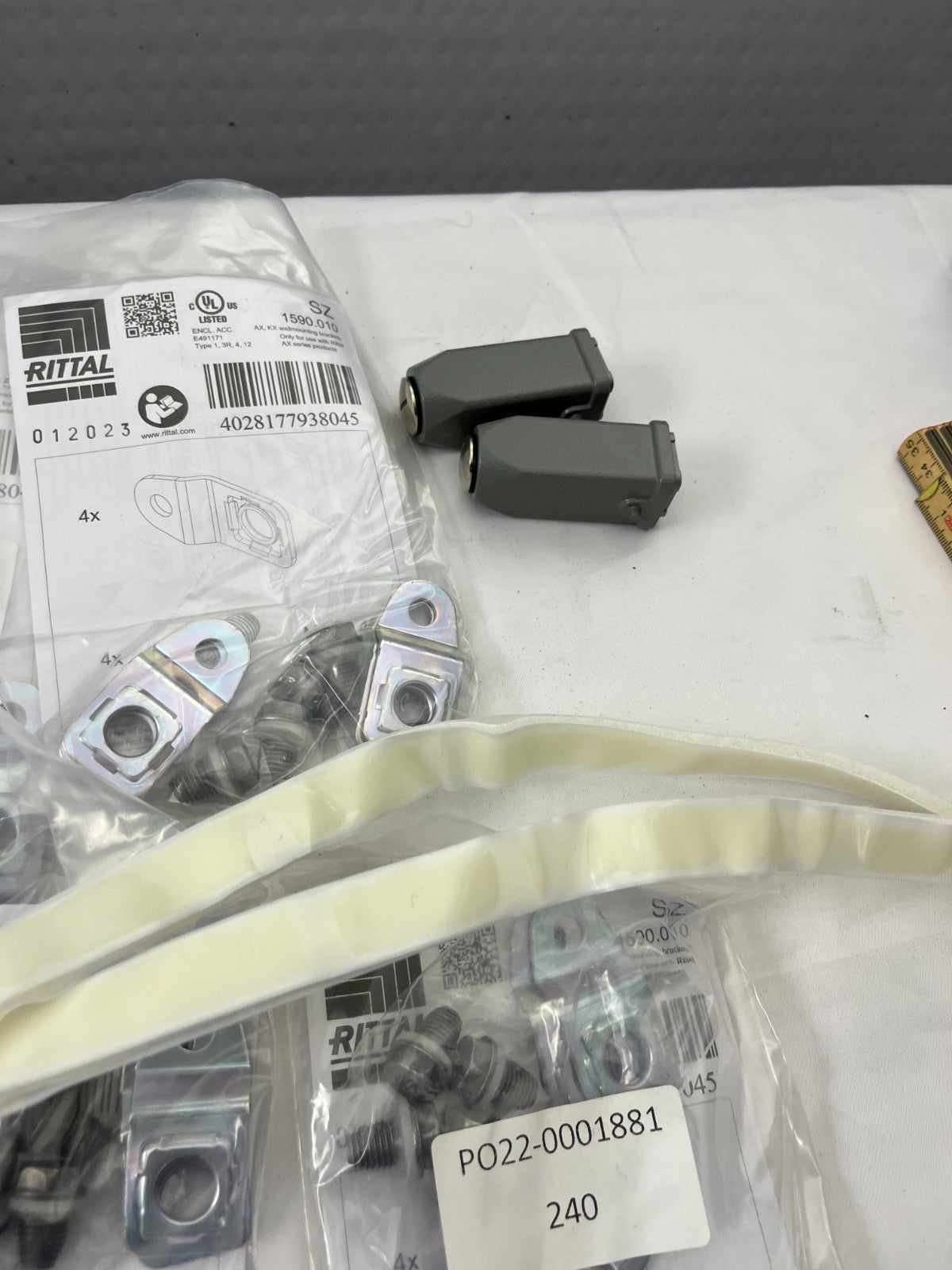 Rittal Enclosure Hardware Bundle New: Mounting Kits, Keyboard Tray, Brackets Etc