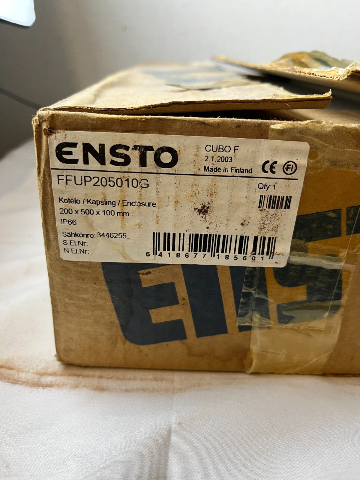 Ensto Cubo F FFUP205010G Steel Wall Enclosure 200×500×100 mm IP66 New In Box